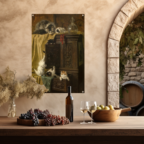 Onbescheiden - Henriëtte Ronner-Knip tuinposter