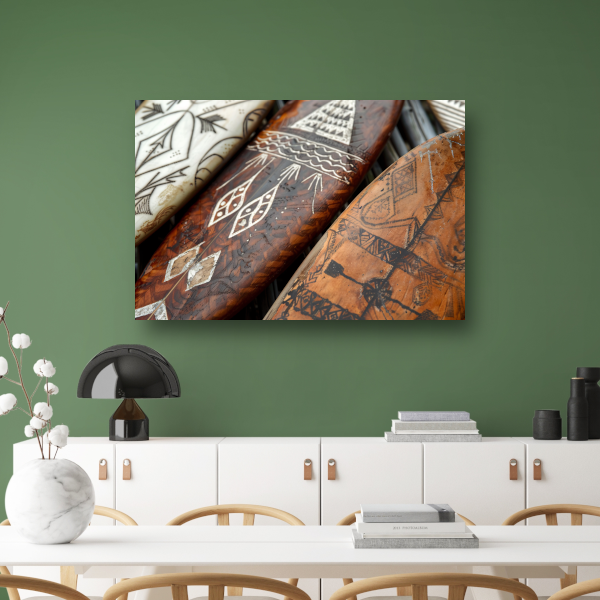 Moderne Houten Surfplanken Muurdecoratie canvas