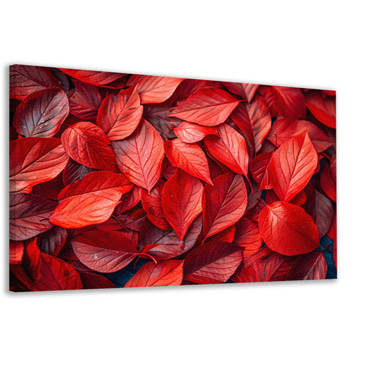 Close-up van Dieprode Herfstbladeren canvas