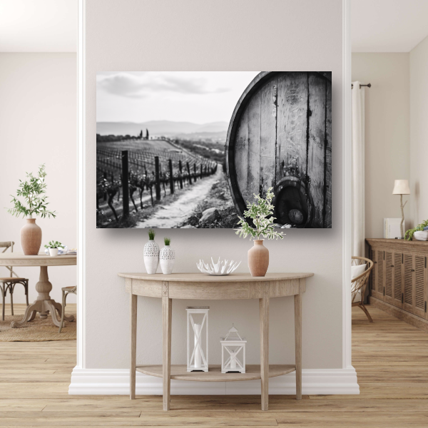 Minimalistisch Wijnvat Stilleven canvas