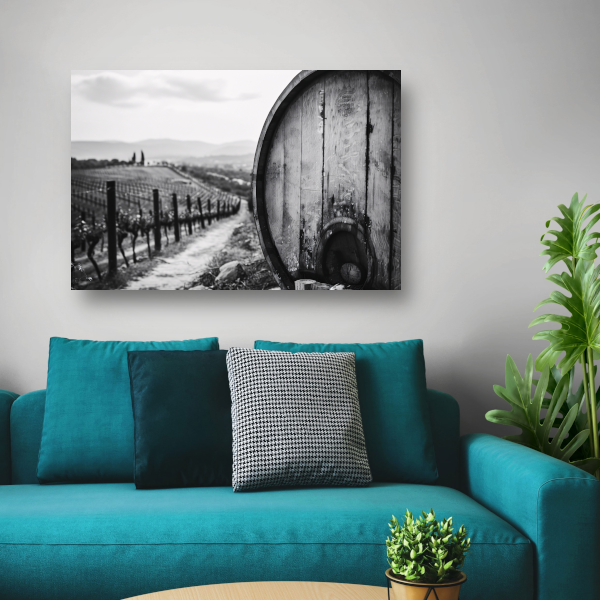 Minimalistisch Wijnvat Stilleven canvas