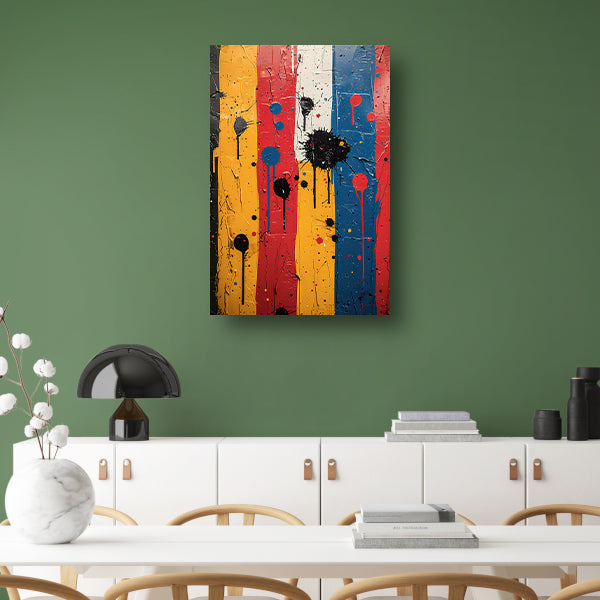 Abstract met Kleurrijk verfspatten poster