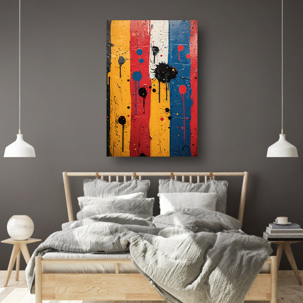 Abstract met Kleurrijk verfspatten poster