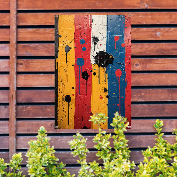 Abstract met Kleurrijk verfspatten tuinposter