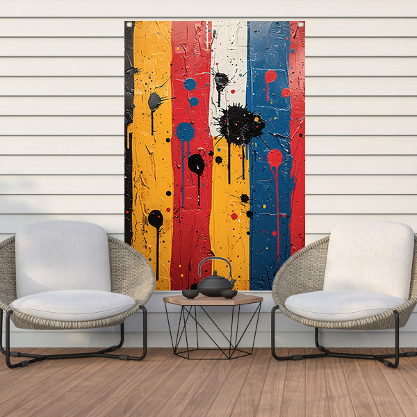 Abstract met Kleurrijk verfspatten tuinposter