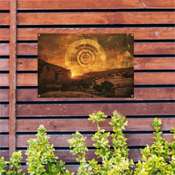 Impressionistische Zonsondergang Boven Kloof tuinposter