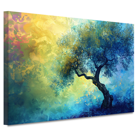 Kleurrijke Abstracte Boom canvas