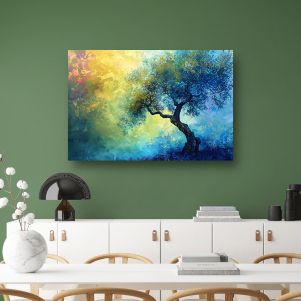 Kleurrijke Abstracte Boom canvas