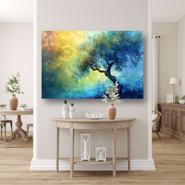 Kleurrijke Abstracte Boom canvas