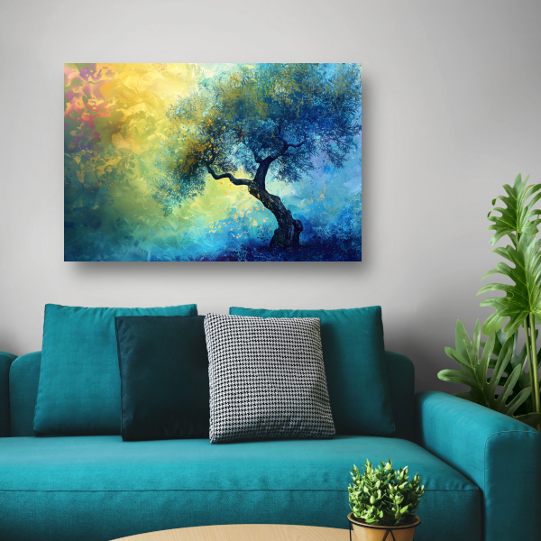 Kleurrijke Abstracte Boom canvas