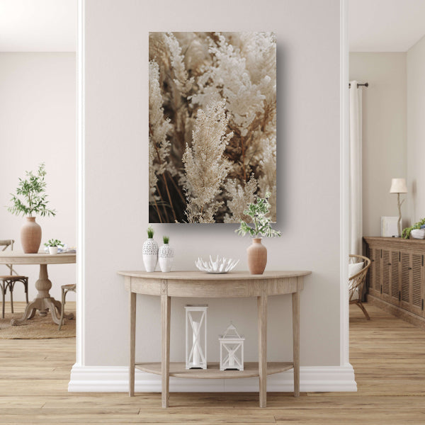 Beige pluimen dansen in de wind acrylglas