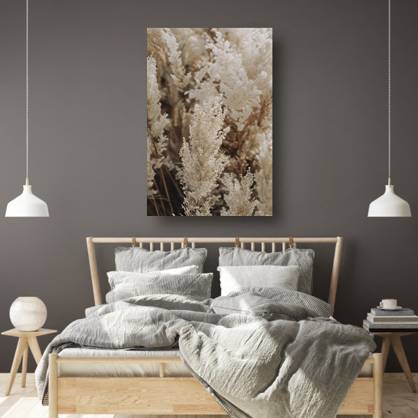 Beige pluimen dansen in de wind acrylglas