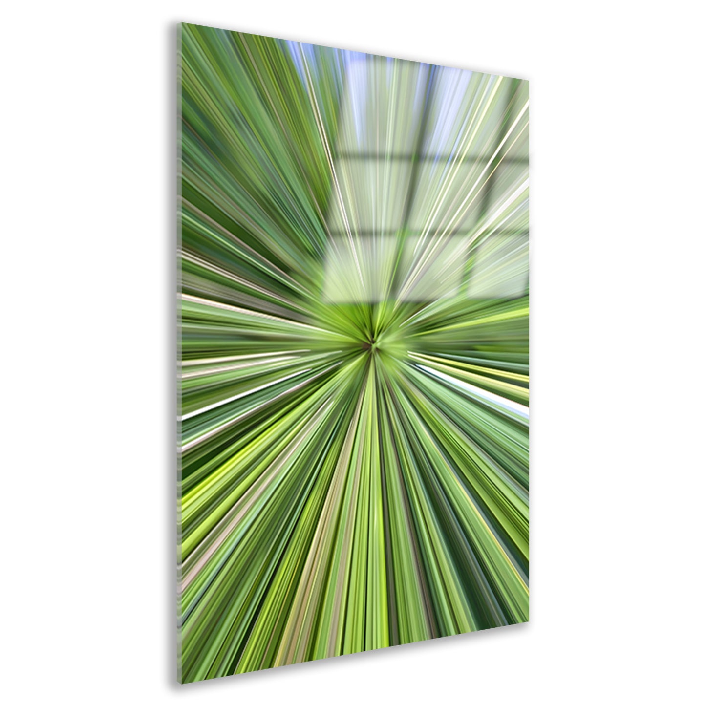 Abstracte Groene Explosie van Beweging en Licht acrylglas