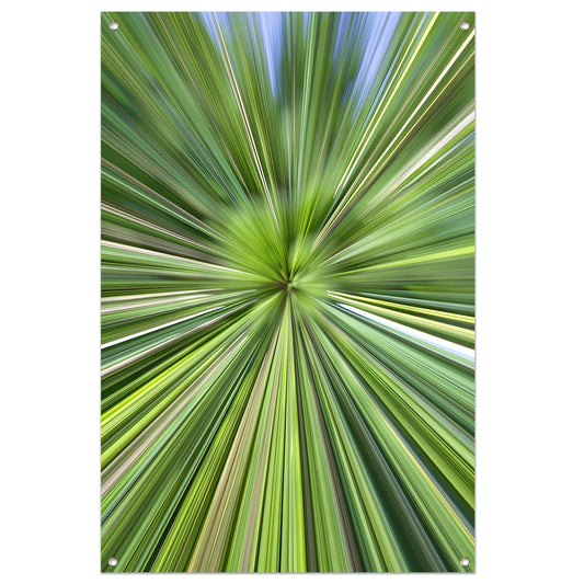 Abstracte Groene Explosie van Beweging en Licht tuinposter