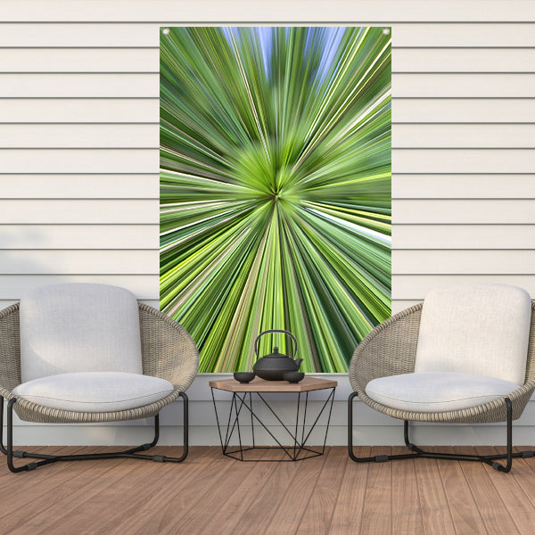 Abstracte Groene Explosie van Beweging en Licht tuinposter