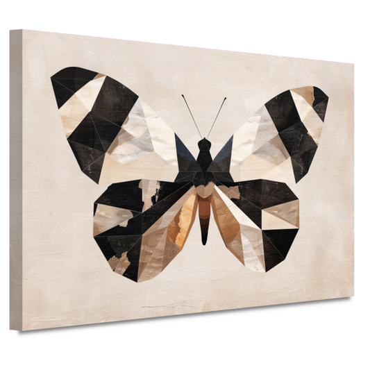 Geometrische Art Deco Stijl Vlinderontwerp canvas