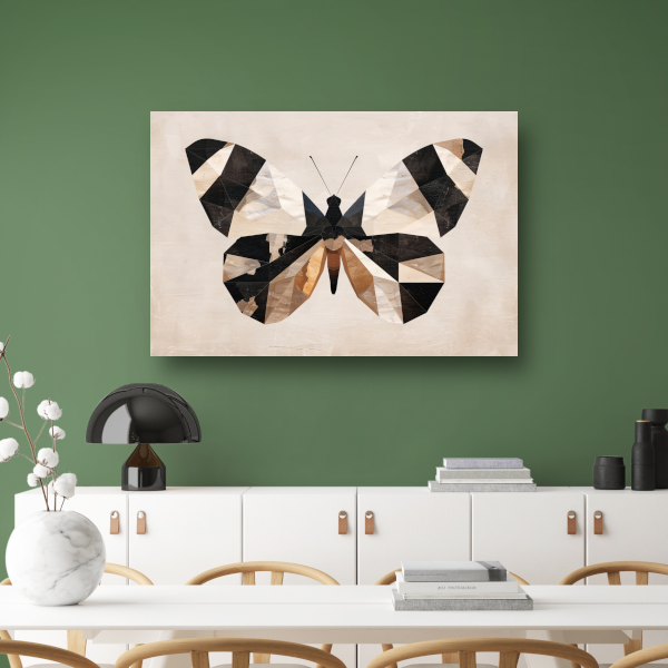 Geometrische Art Deco Stijl Vlinderontwerp poster