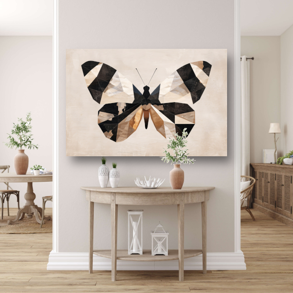 Geometrische Art Deco Stijl Vlinderontwerp poster