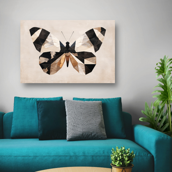 Geometrische Art Deco Stijl Vlinderontwerp poster