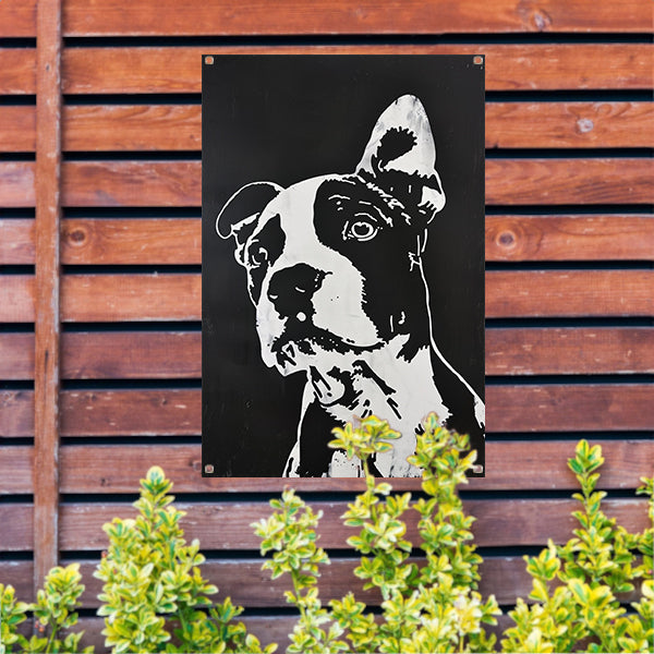 Minimalistisch Straathond Portret tuinposter