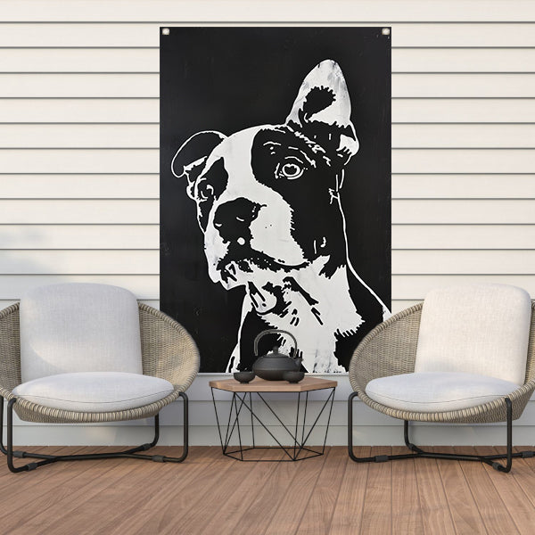 Minimalistisch Straathond Portret tuinposter