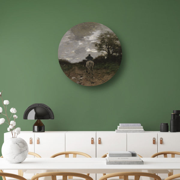 Huiswaarts - Anton Mauve aluminium muurcirkel