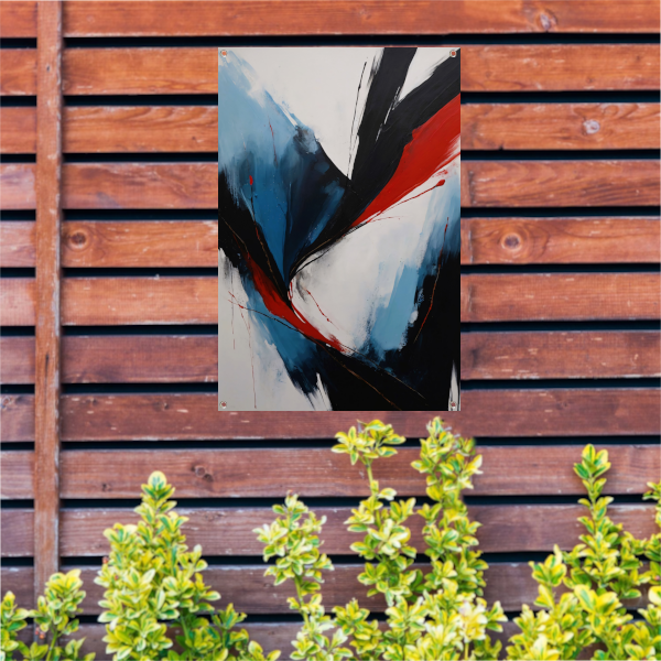 Explosie van Kleur en Emotie in Abstract Design tuinposter