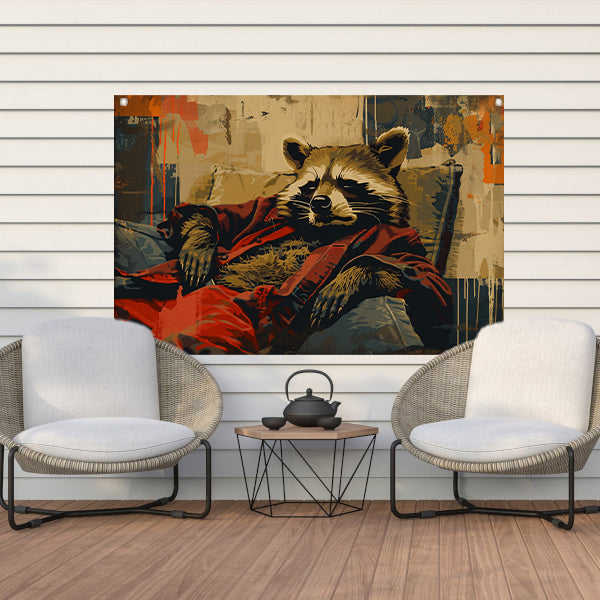Minimalistische lijnenspel tuinposter