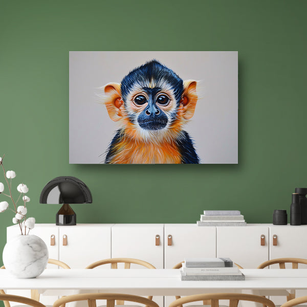 Realistisch schilderij van een schattige aap acrylglas
