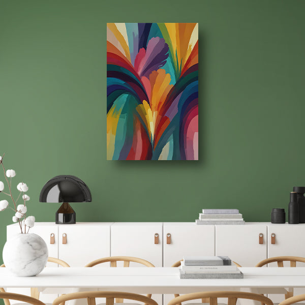 Abstracte Dans van Levendige Kleuren canvas