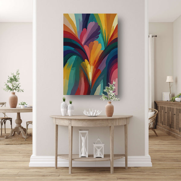 Abstracte Dans van Levendige Kleuren canvas