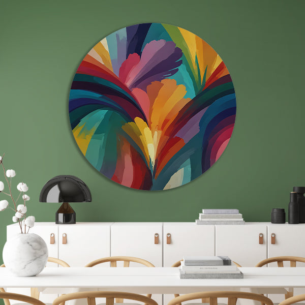 Abstracte Dans van Levendige Kleuren forex muurcirkel