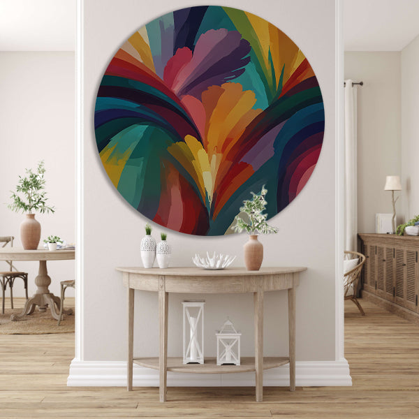 Abstracte Dans van Levendige Kleuren forex muurcirkel