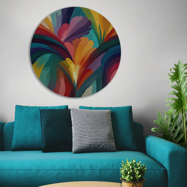 Abstracte Dans van Levendige Kleuren forex muurcirkel