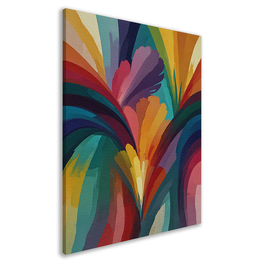 Abstracte Dans van Levendige Kleuren canvas