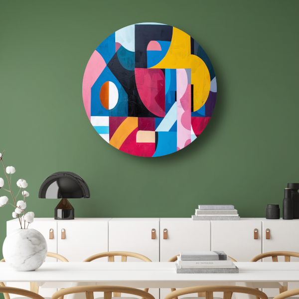 Abstracte Dans van Kleur en Vorm forex muurcirkel