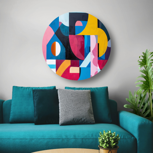 Abstracte Dans van Kleur en Vorm forex muurcirkel