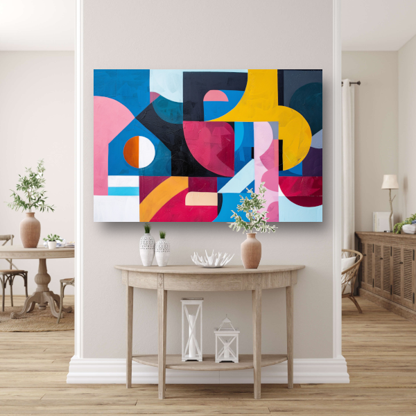Abstracte Dans van Kleur en Vorm poster