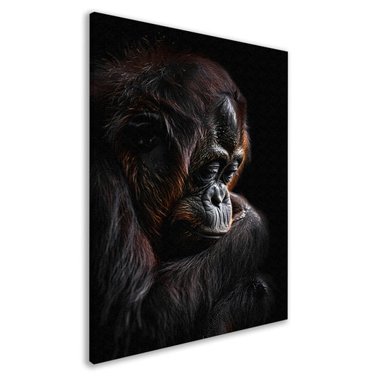 Diepzinnige blik van een Orang-oetan canvas