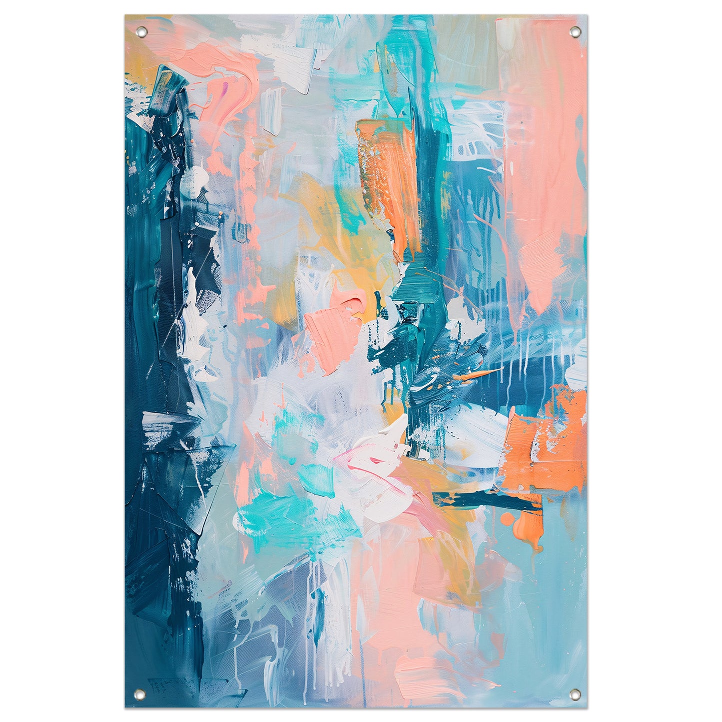 Kleurrijk abstract schilderij voor modern interieur tuinposter