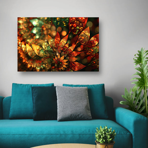 Abstracte Bloemen Compositie canvas
