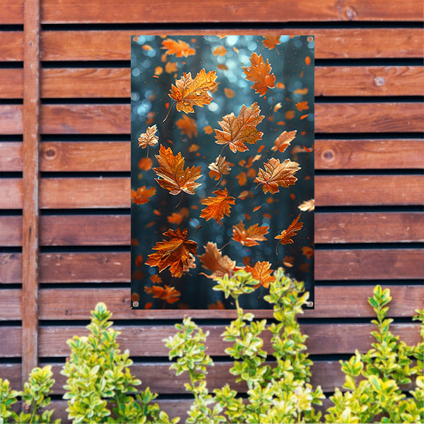 Dansende Herfstbladeren in Zonneschijn tuinposter