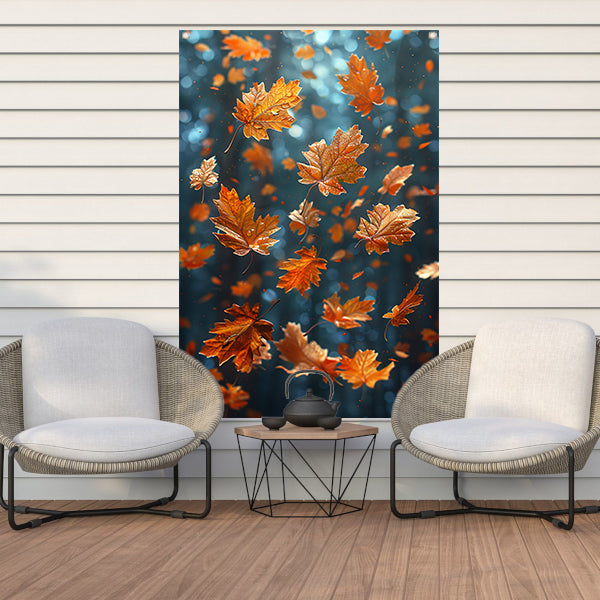 Dansende Herfstbladeren in Zonneschijn tuinposter