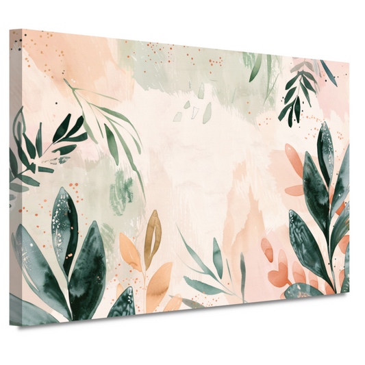 Abstracte pastel natuur in harmonieuze kleuren canvas