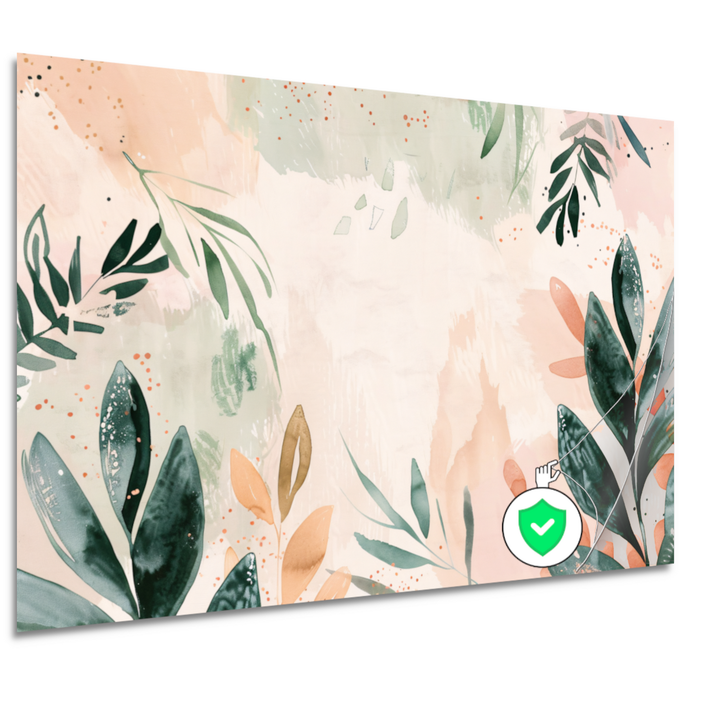 Abstracte pastel natuur in harmonieuze kleuren poster