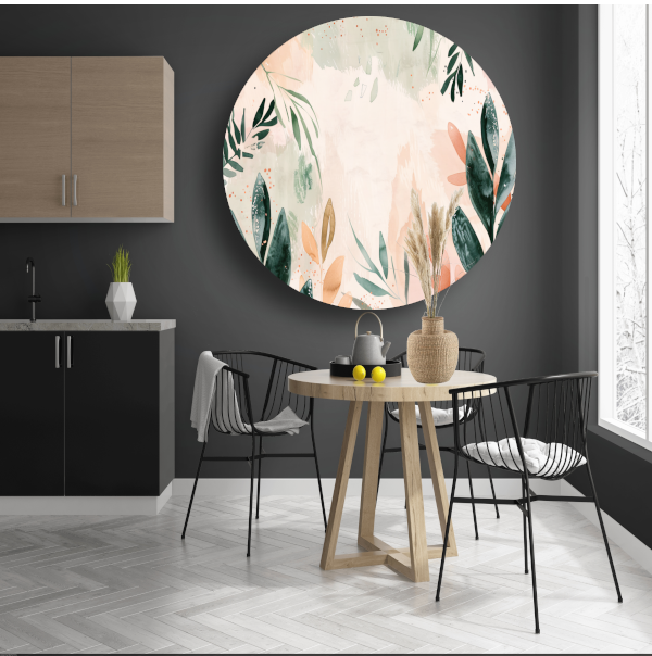 Abstracte pastel natuur in harmonieuze kleuren forex muurcirkel