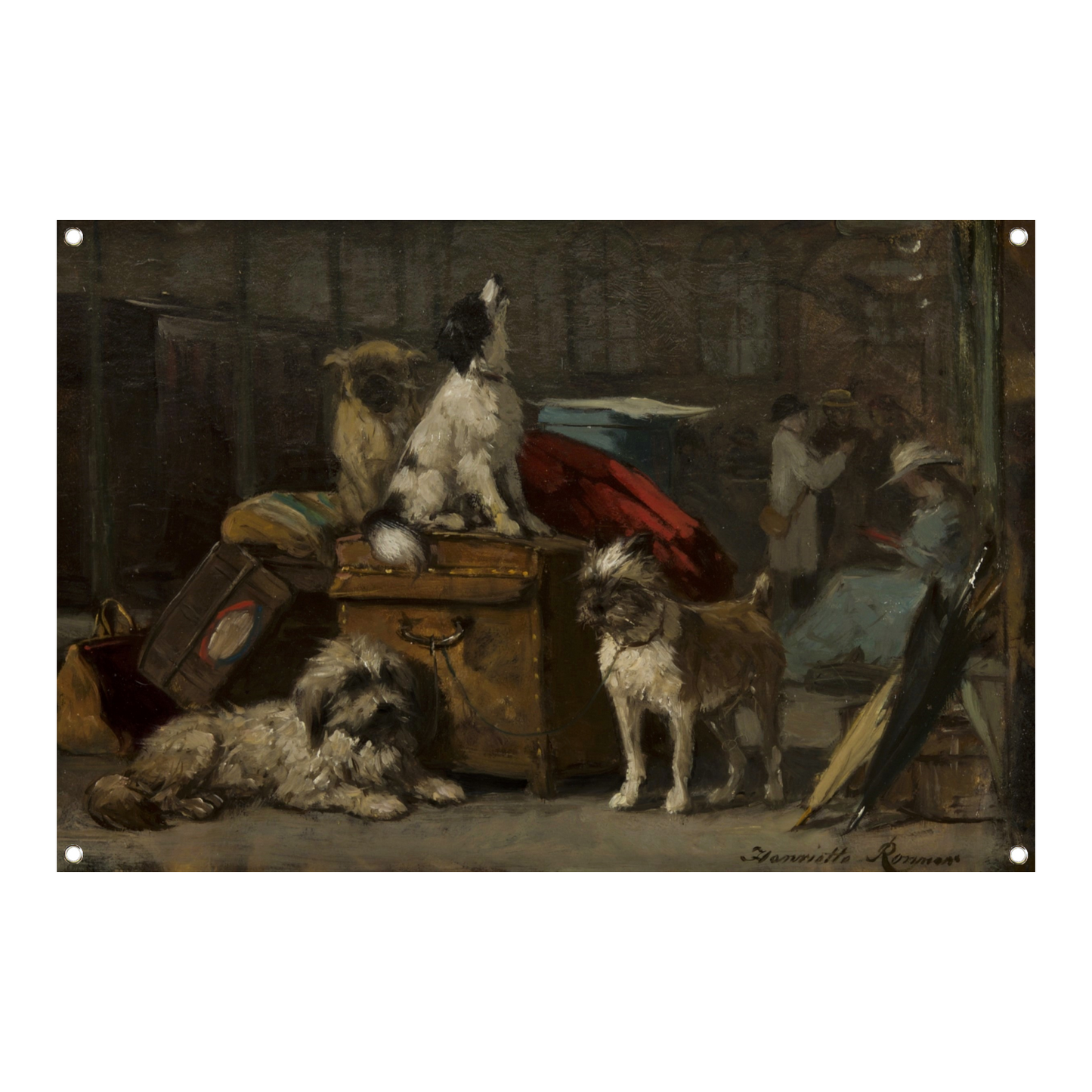 Op het platform - Henriëtte Ronner tuinposter