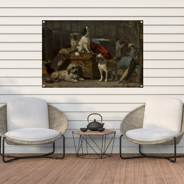 Op het platform - Henriëtte Ronner tuinposter