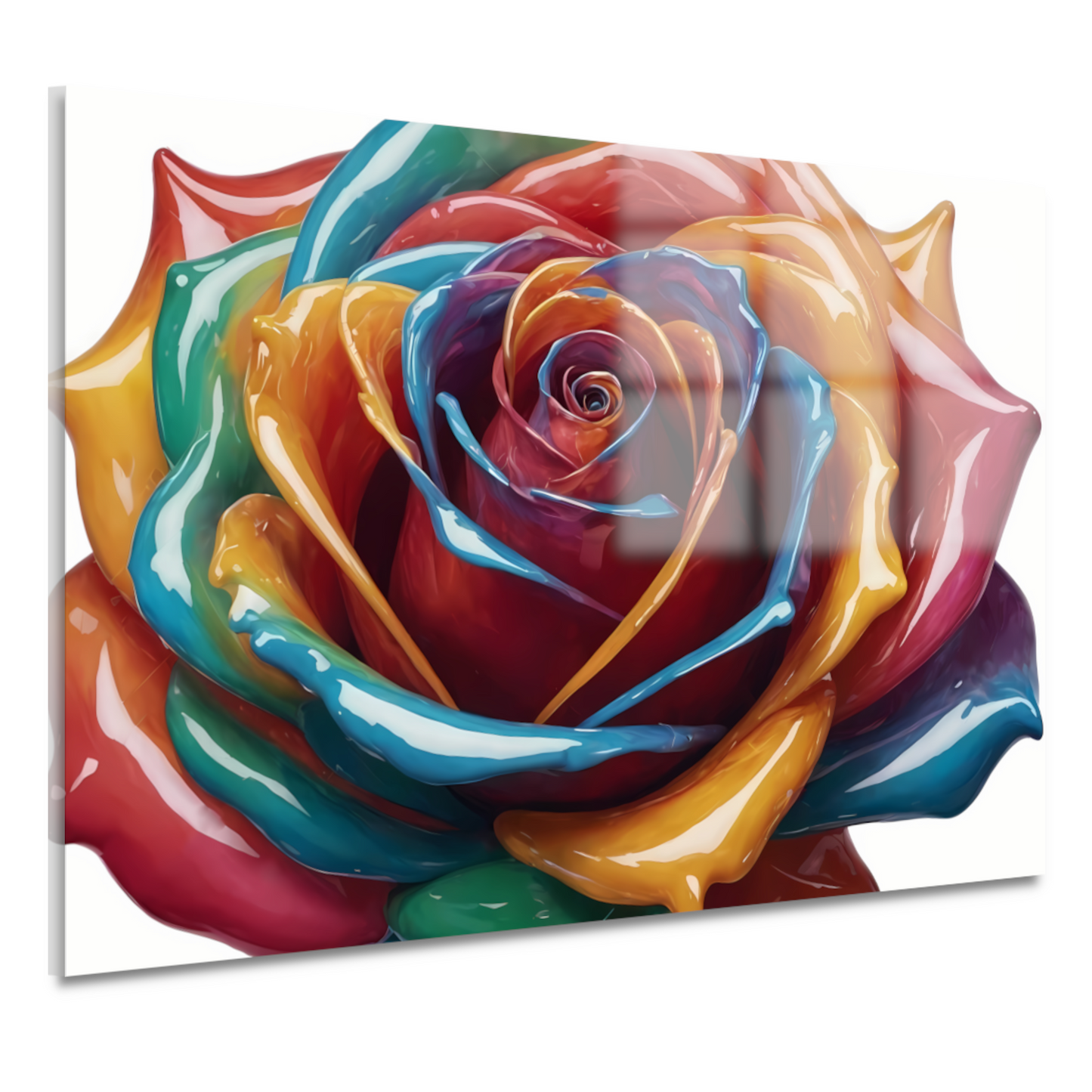 Abstracte Dans van Kleuren Roos acrylglas