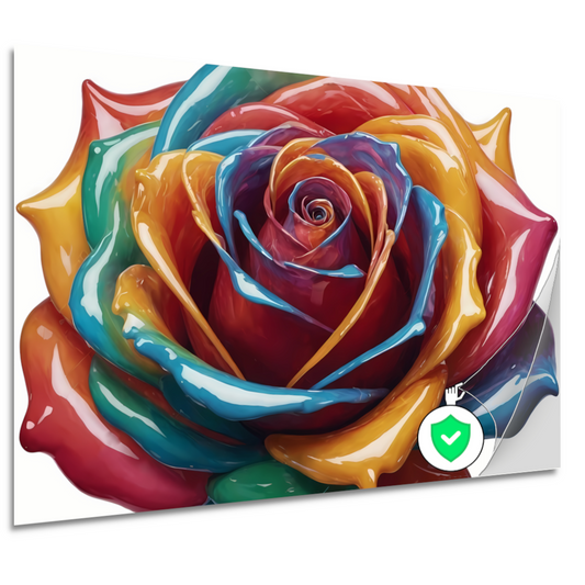 Abstracte Dans van Kleuren Roos poster